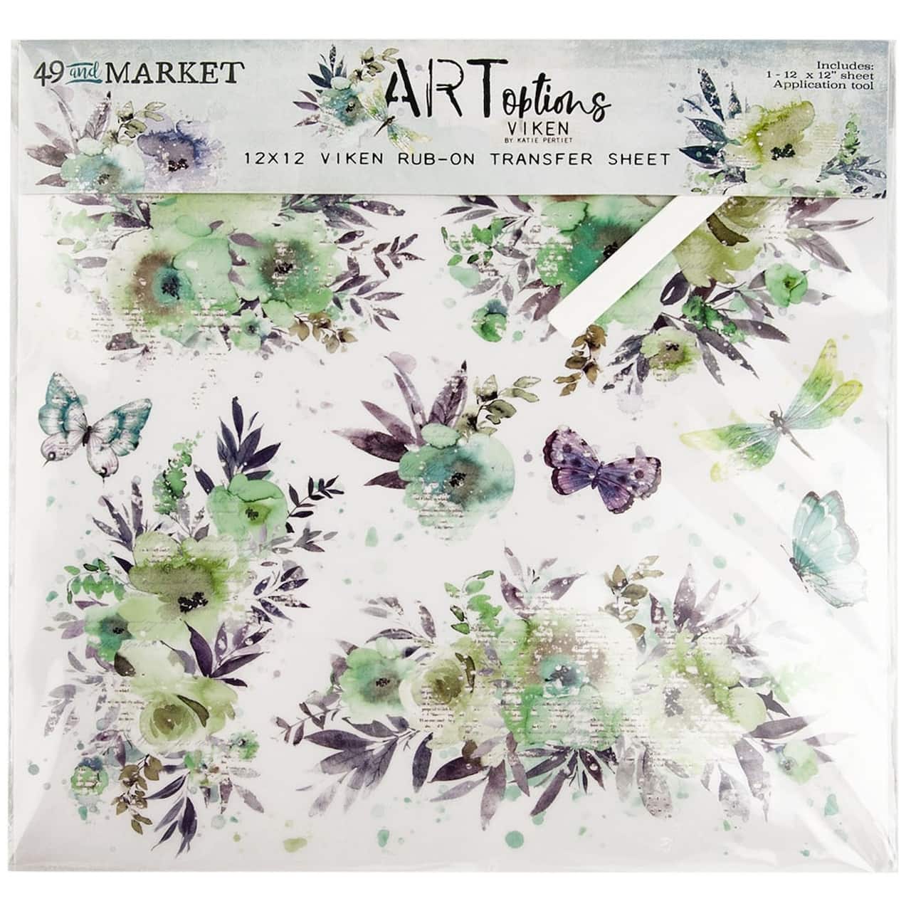 49 and Market ARToptions Viken Rub-On Transfer Sheet